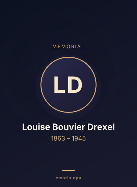 Memorial portrait of Louise Bouvier Drexel