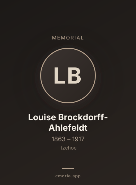 Memorial portrait of Louise Brockdorff-Ahlefeldt