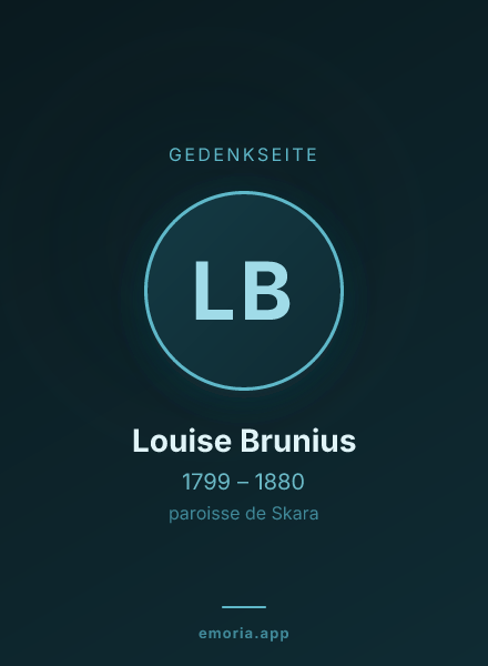 Gedenkportrait von Louise Brunius