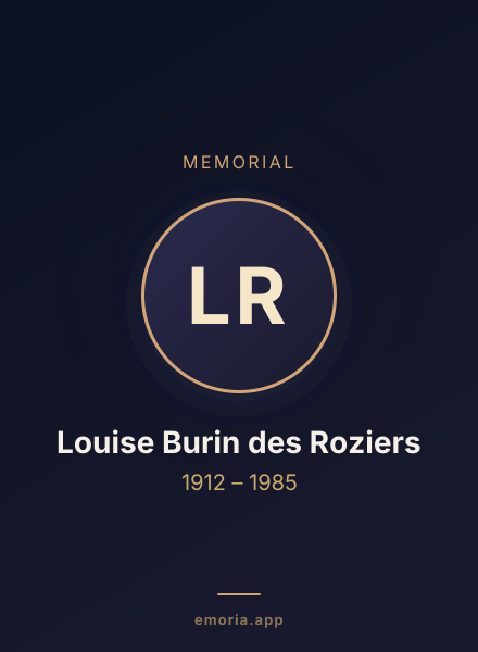 Memorial portrait of Louise Burin des Roziers
