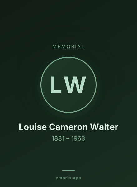 Memorial portrait of Louise Cameron Walter