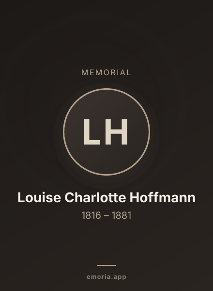 Memorial portrait of Louise Charlotte Hoffmann
