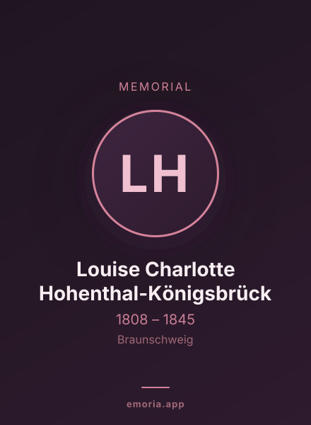 Memorial portrait of Louise Charlotte Hohenthal-Königsbrück