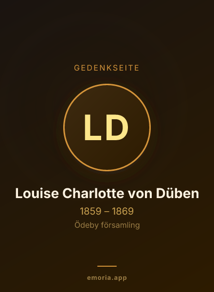 Gedenkportrait von Louise Charlotte von Düben