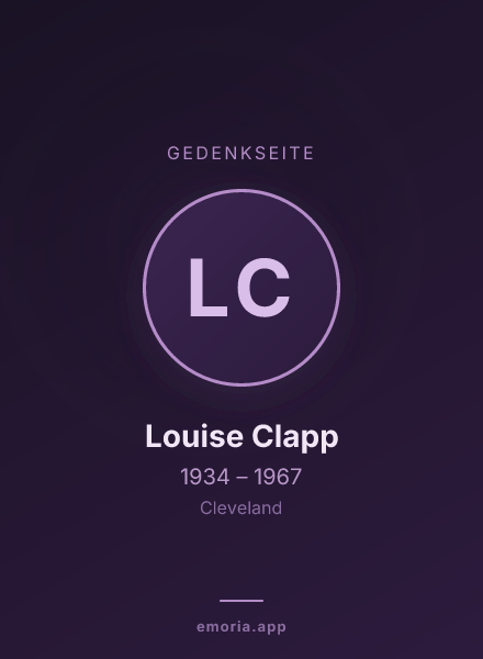 Gedenkportrait von Louise Clapp