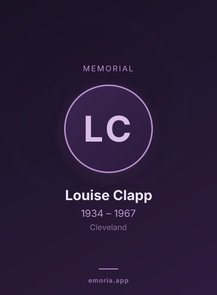 Memorial portrait of Louise Clapp