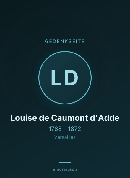 Gedenkportrait von Louise de Caumont d'Adde