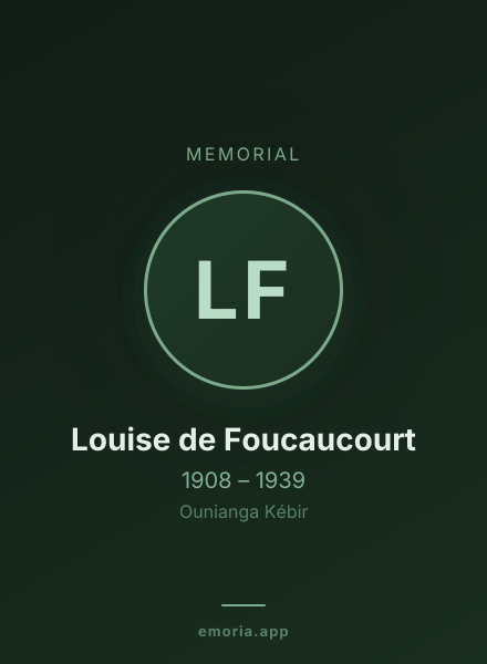 Memorial portrait of Louise de Foucaucourt