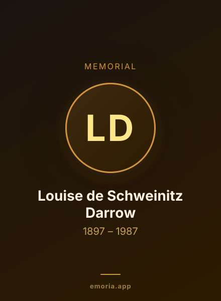 Memorial portrait of Louise de Schweinitz Darrow