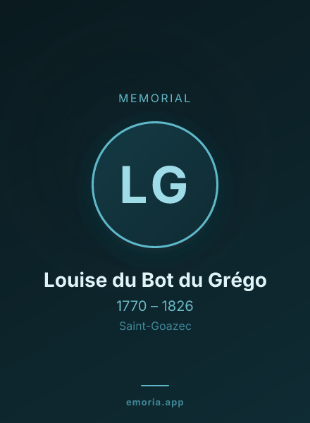 Memorial portrait of Louise du Bot du Grégo