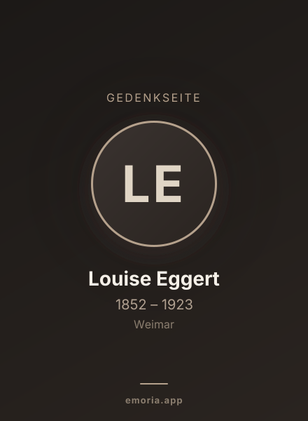 Gedenkportrait von Louise Eggert