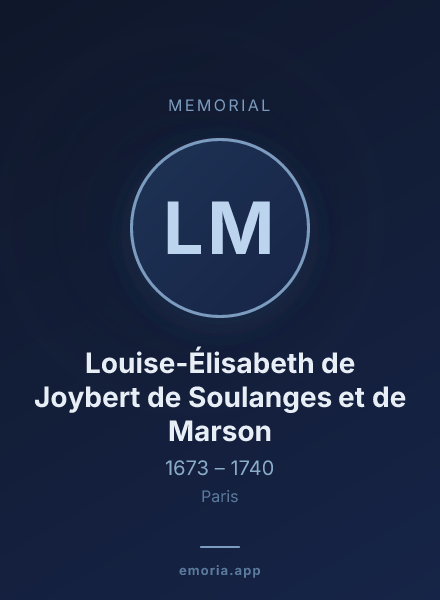 Memorial portrait of Louise-Élisabeth de Joybert de Soulanges et de Marson