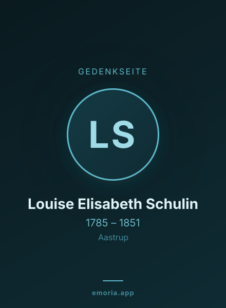 Gedenkportrait von Louise Elisabeth Schulin