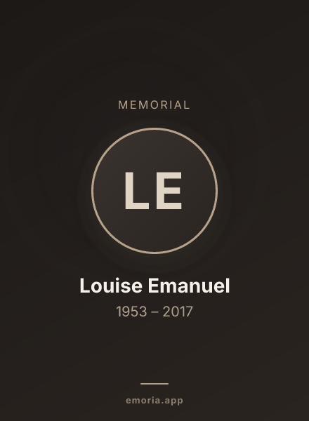 Memorial portrait of Louise Emanuel