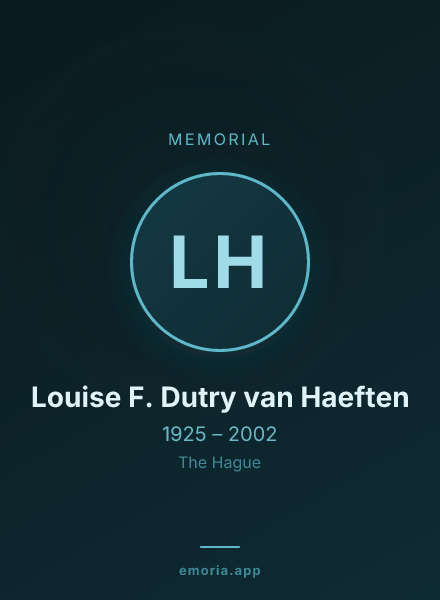 Memorial portrait of Louise F. Dutry van Haeften