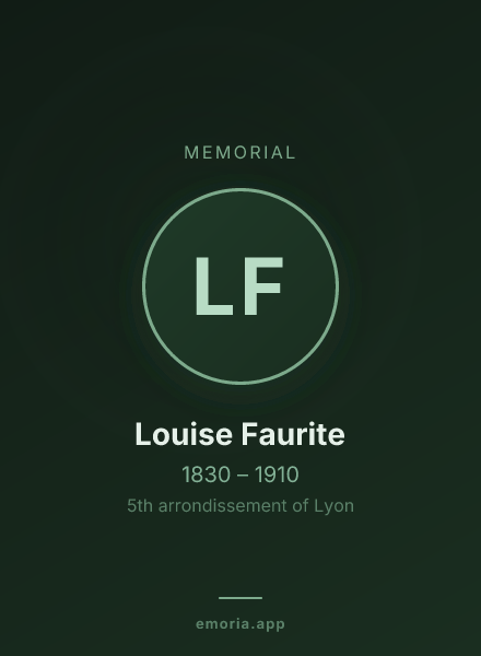 Memorial portrait of Louise Faurite