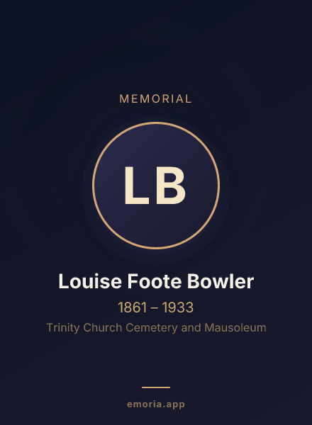 Memorial portrait of Louise Foote Bowler