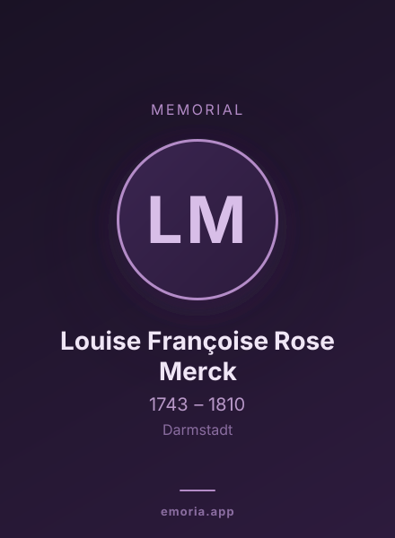 Memorial portrait of Louise Françoise Rose Merck