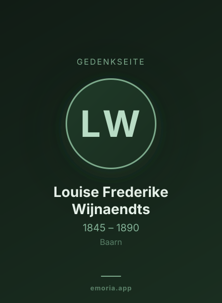 Gedenkportrait von Louise Frederike Wijnaendts