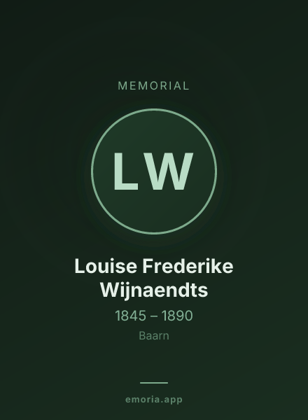 Memorial portrait of Louise Frederike Wijnaendts