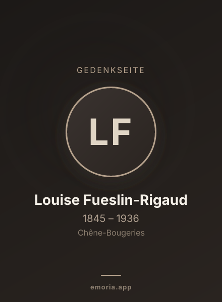 Gedenkportrait von Louise Fueslin-Rigaud