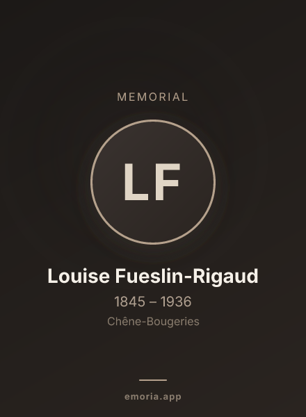 Memorial portrait of Louise Fueslin-Rigaud