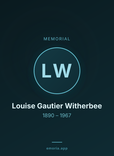 Memorial portrait of Louise Gautier Witherbee