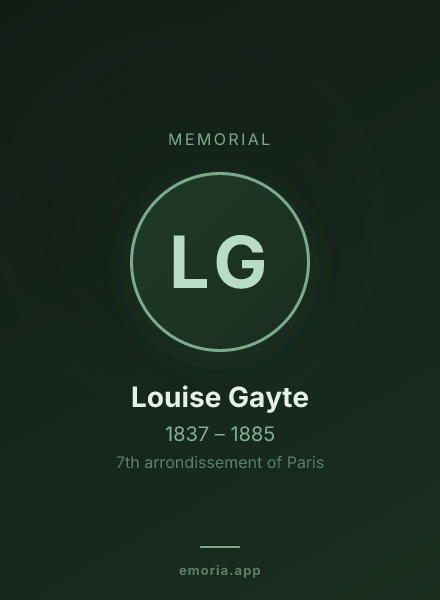 Memorial portrait of Louise Gayte