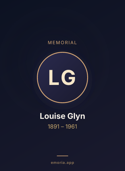Memorial portrait of Louise Glyn
