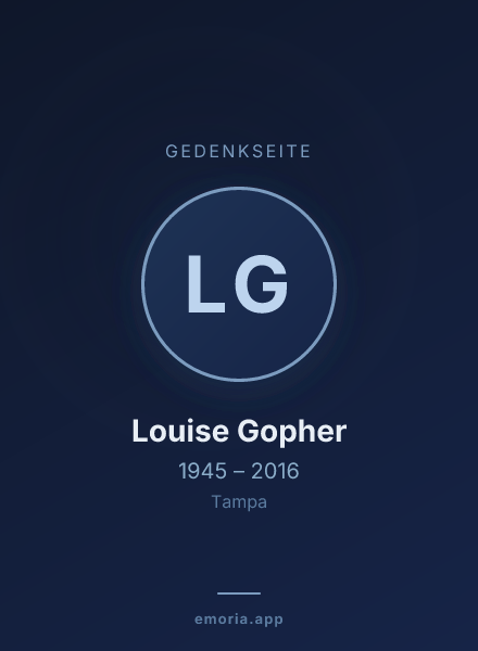 Gedenkportrait von Louise Gopher