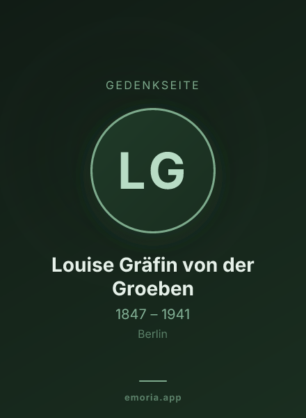 Gedenkportrait von Louise Gräfin von der Groeben
