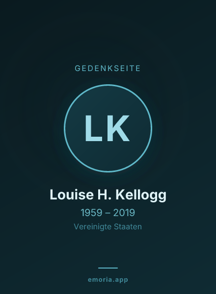 Gedenkportrait von Louise H. Kellogg
