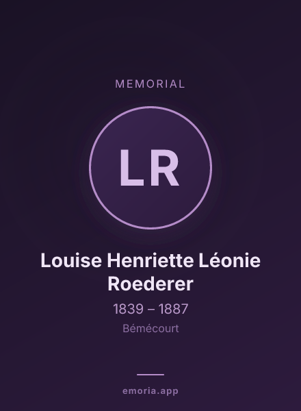 Memorial portrait of Louise Henriette Léonie Roederer