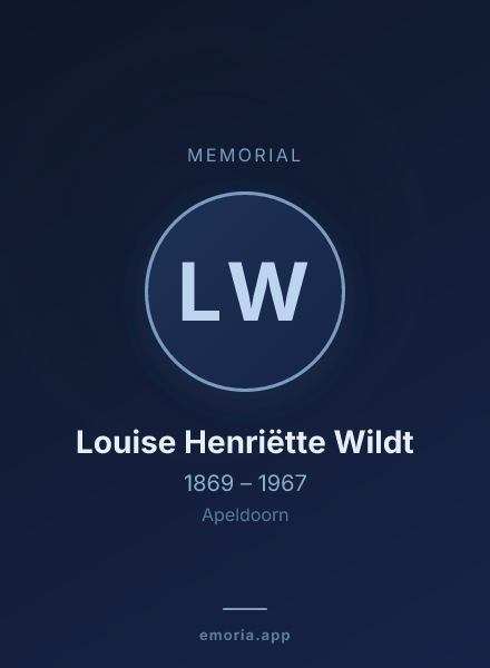 Memorial portrait of Louise Henriëtte Wildt