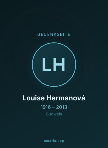 Gedenkportrait von Louise Hermanová