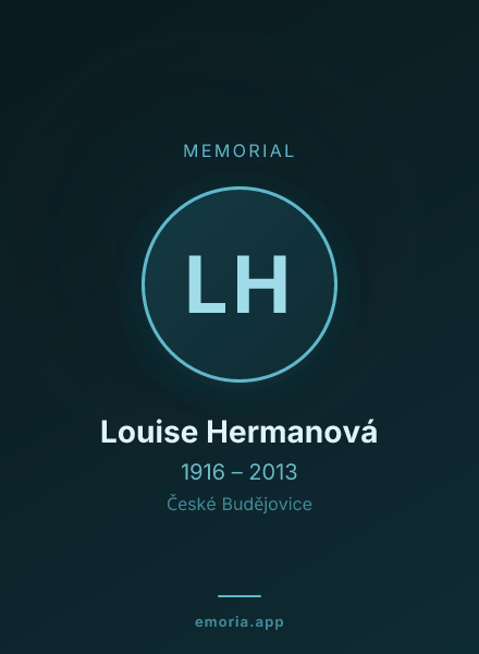 Memorial portrait of Louise Hermanová