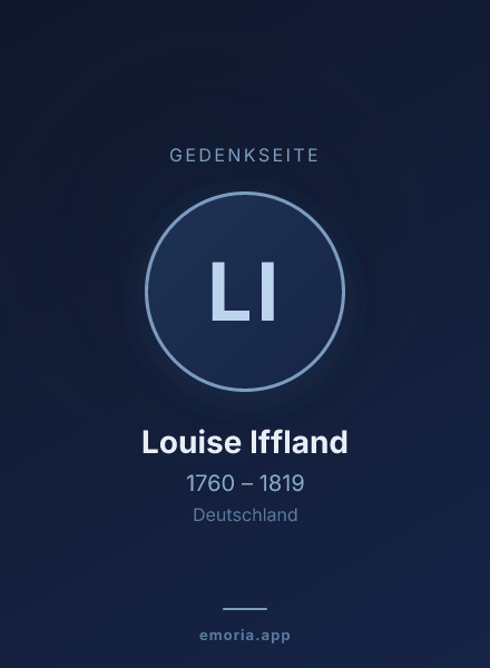 Gedenkportrait von Louise Iffland