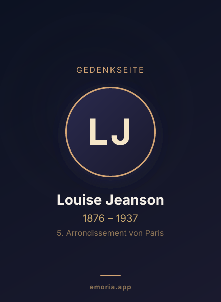 Gedenkportrait von Louise Jeanson