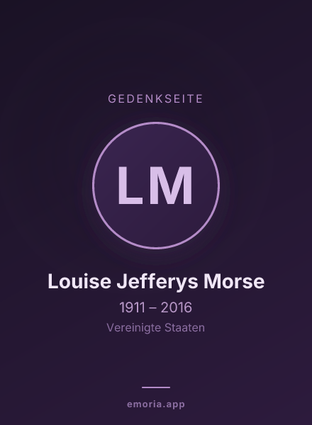 Gedenkportrait von Louise Jefferys Morse