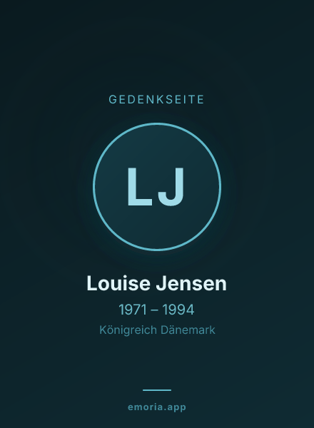 Gedenkportrait von Louise Jensen