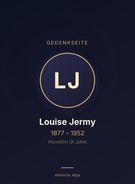 Gedenkportrait von Louise Jermy