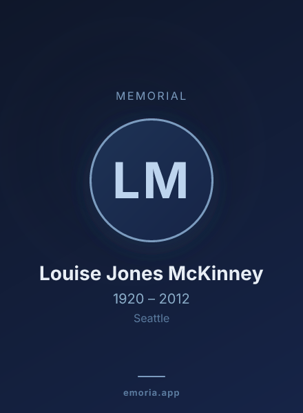 Memorial portrait of Louise Jones McKinney