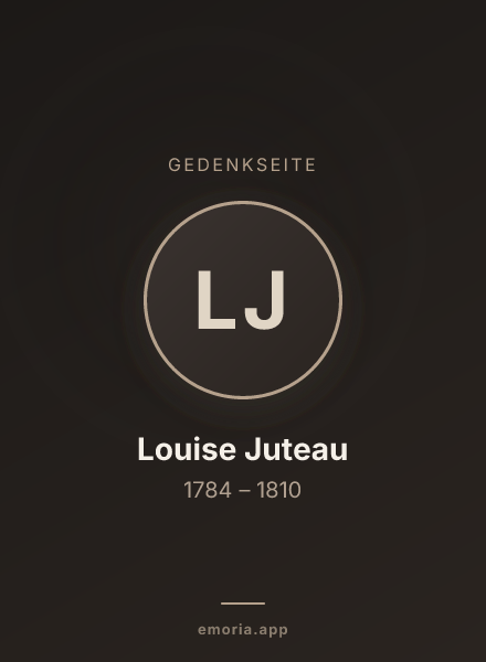 Gedenkportrait von Louise Juteau