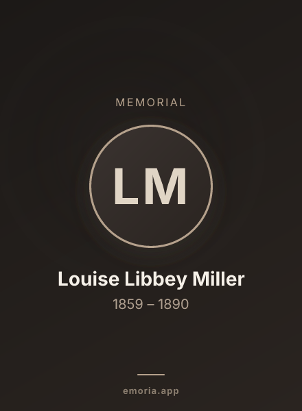 Memorial portrait of Louise Libbey Miller