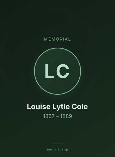 Memorial portrait of Louise Lytle Cole
