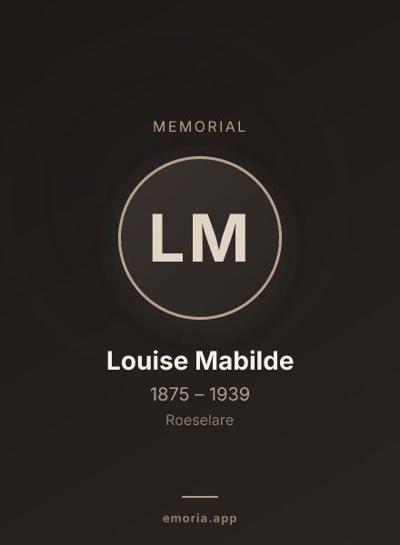Memorial portrait of Louise Mabilde