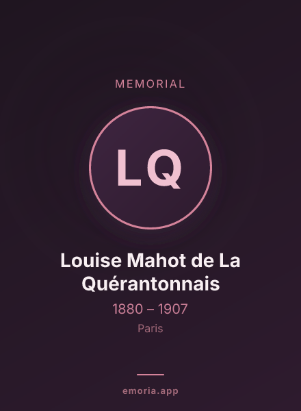 Memorial portrait of Louise Mahot de La Quérantonnais