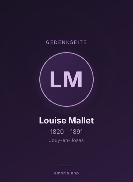Gedenkportrait von Louise Mallet