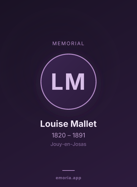 Memorial portrait of Louise Mallet