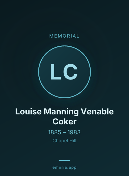 Memorial portrait of Louise Manning Venable Coker